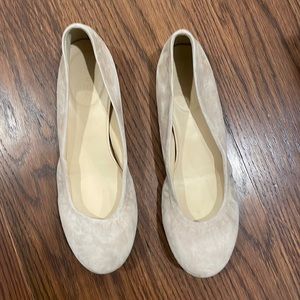 J.Crew Cece Ballet Flats Suede in Sandy Brown